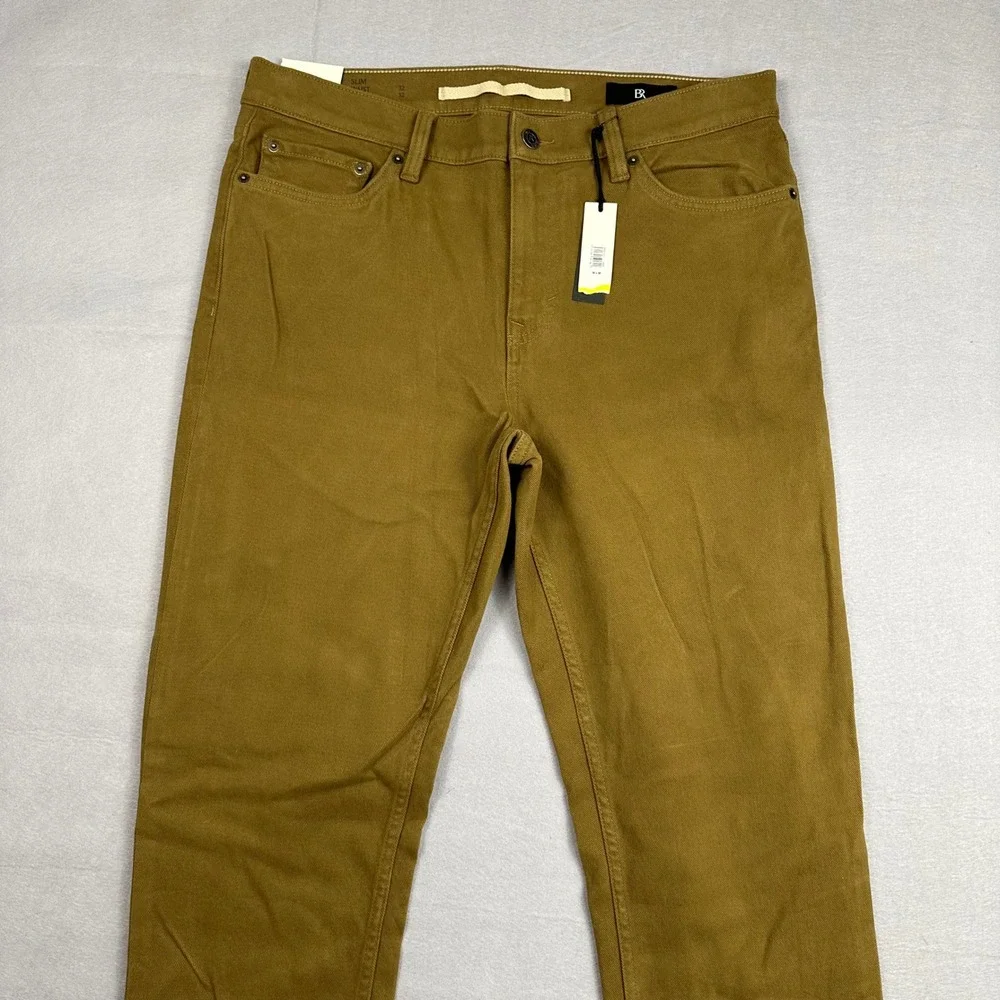 Banana Republic Slim Fit Traveler Pants Mens 32x32 Tobacco Brown NEW 562215-01-1